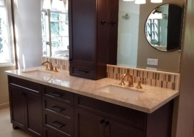 Finished up this master bathroom vanity this week.